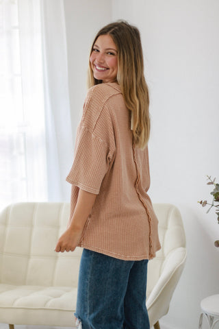 Wound Down Almond Top