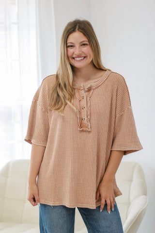 Wound Down Almond Top