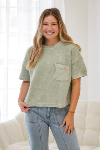 Bringing You Home Top in Light Olive