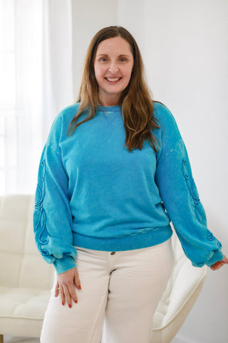 A Little Bit of Lovely Pullover in Day Blue