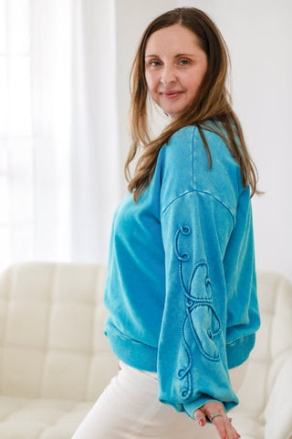 A Little Bit of Lovely Pullover in Day Blue