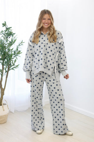 Day to Day Polka Dot Set in Heather Grey