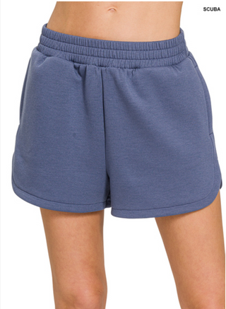 Beautiful Soul Scuba Shorts in Blue Indigo