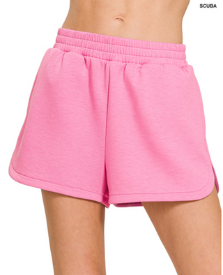 Beautiful Soul Scuba Shorts in Candy Pink