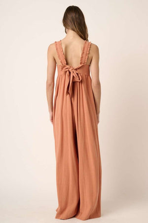 Outdoor Events Wide Leg Jumpsuit in Ginger