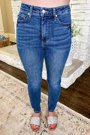 Tummy Control High Rise Medium/Dark Wash Skinny Jean