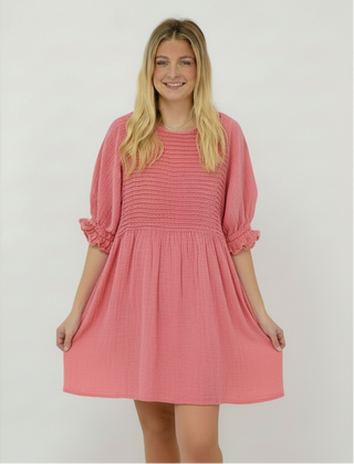 Doting on You Dress in Boho Red