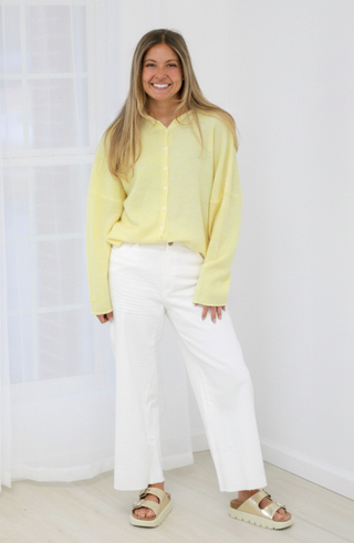 You're On My Mind Button Down in Butter Yellow