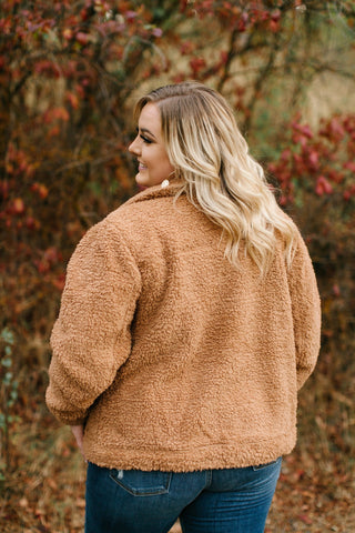 Foxy Sherpa Jacket In Camel
