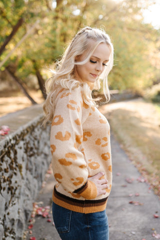 Mustard For Days Leopard Sweater