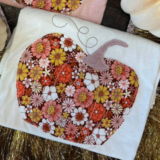 Floral Retro Pumpkin Graphic Tee