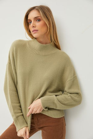 Keep It Cuddly Olive Sweater