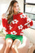 Crazy for You Red Floral Sweater