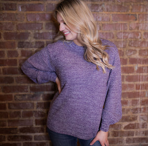 Winter Wishes Sweater- Purple