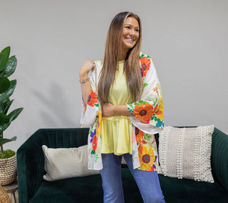 Wild Sunflower Kimono