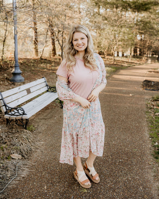 Running Errands T-Shirt Dress in Rosewood