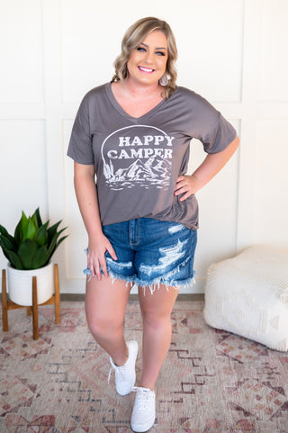Live A Little Happy Camper Boyfriend Tee