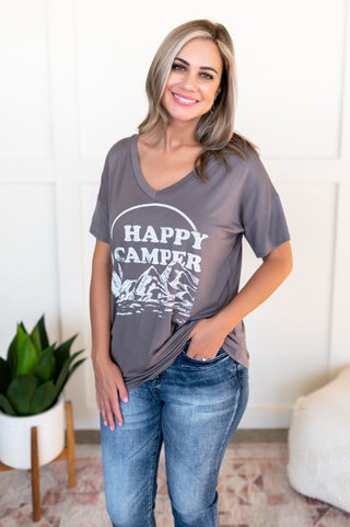 Live A Little Happy Camper Boyfriend Tee