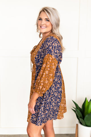 Golden State of Mind Sleeved Dress In Camel