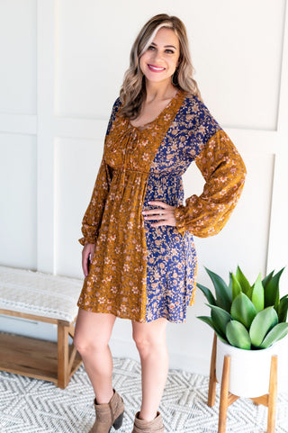 Golden State of Mind Sleeved Dress In Camel