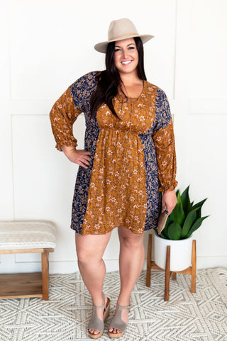 Golden State of Mind Sleeved Dress In Camel