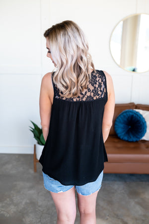 I See Through You Lace Black Tank