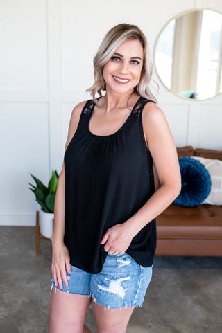 I See Through You Lace Black Tank