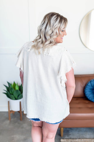 It's A Love Story Top In Soft Sand