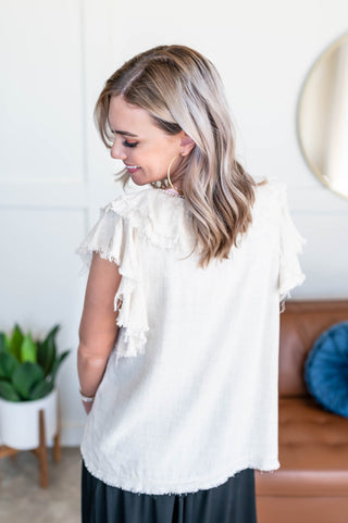 It's A Love Story Top In Soft Sand