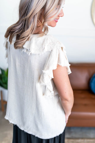 It's A Love Story Top In Soft Sand