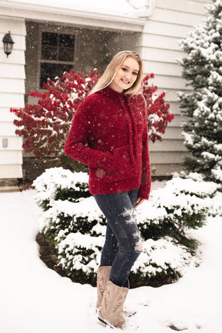 Keep Shining Hoodie In Winter Berry