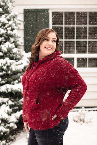 Keep Shining Hoodie In Winter Berry