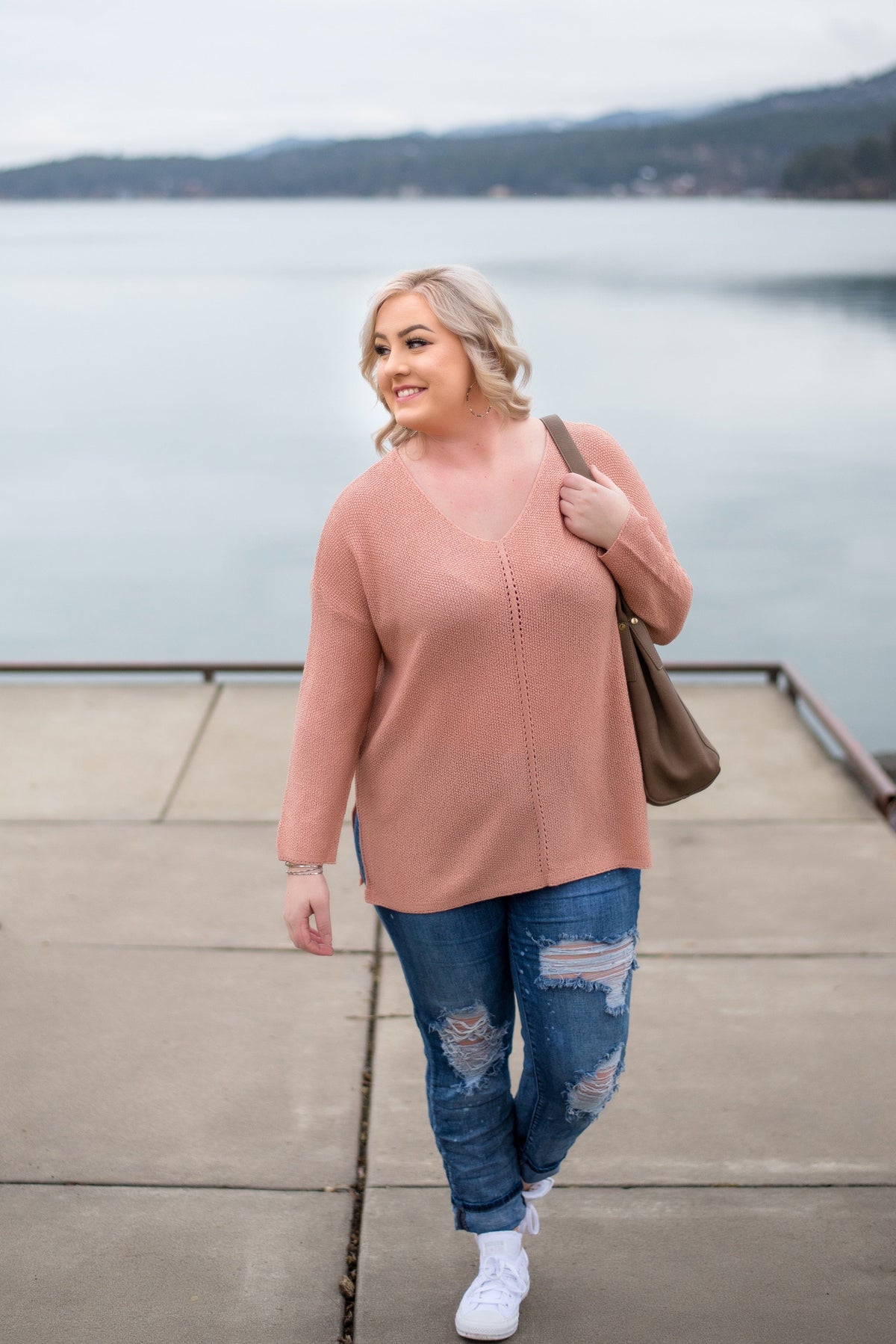 Find Your Groove Sweater In Gorgeous Mauve Allure Clothing Boutique