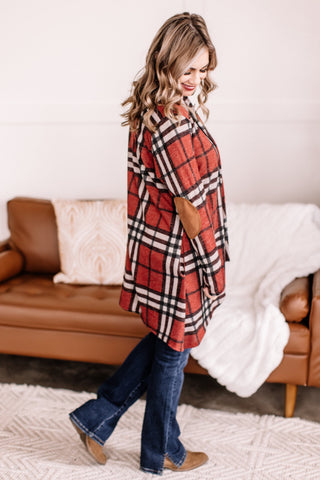 Cold Hands, Warm Cardigan In Plaid