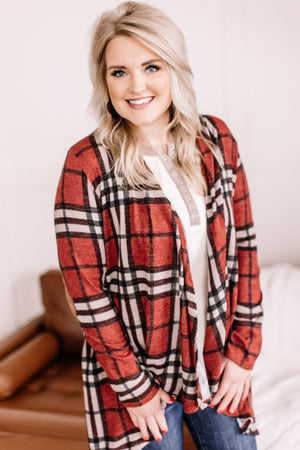 Cold Hands, Warm Cardigan In Plaid