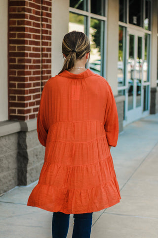 Cinnamon Chai Latte Sheer Tunic