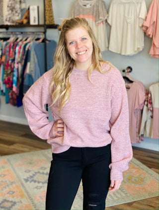 Winter Wishes Sweater- Blush