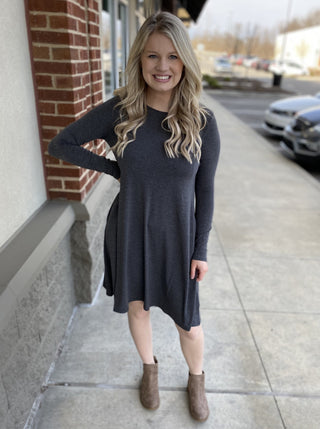 I'm Going to Stand By You dress- Charcoal