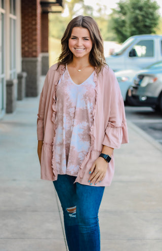Classy Tie Dye Taupe Swirl