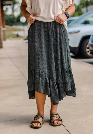 Polka Dot Midi Skirt