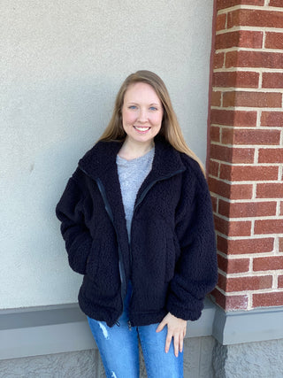 Black Teddy Bear Jacket