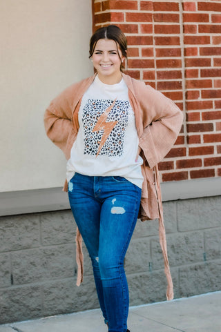 Fall is in the Air Kimono in Cinnamon