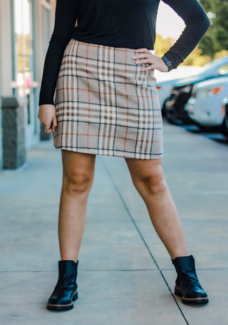 Checking You Out Mini Skirt