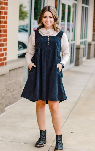 Country Corduroy Overall Dress