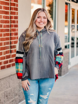 Make Me Smile Hoodie in Ash