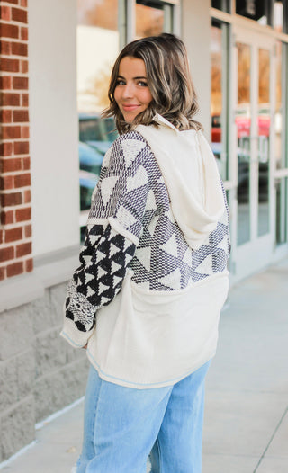 Geometric Love Hoodie