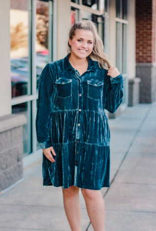 Keeping Me Warm Button Down Dress