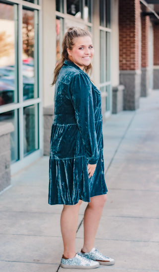 Keeping Me Warm Button Down Dress