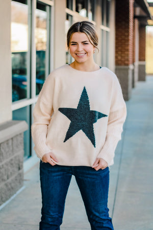 Super Star Sweater in cream