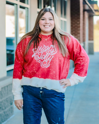 Holly Jolly Bleached Sweatshirt